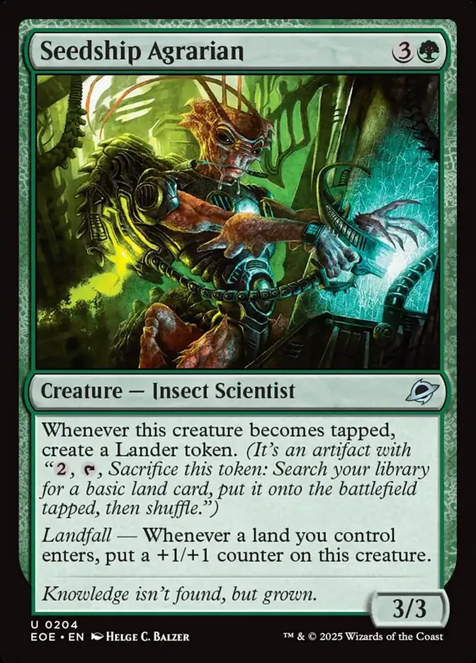 2025 Edge of Eternities Seedship Agrarian #204 uncommon card image