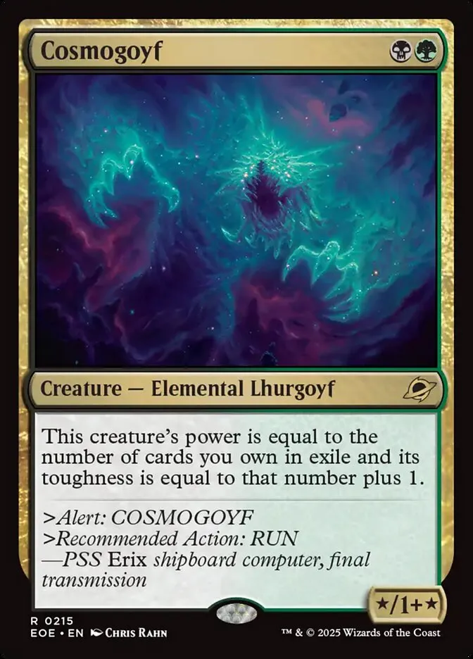 2025 Edge of Eternities Cosmogoyf #215 rare card image