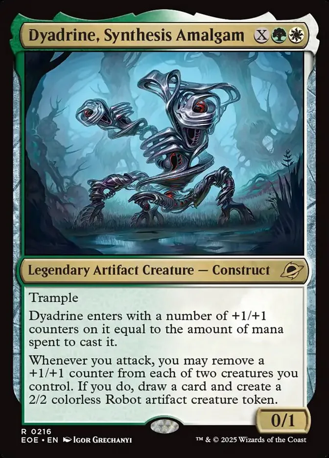 2025 Edge of Eternities Dyadrine, Synthesis Amalgam #216 rare card image