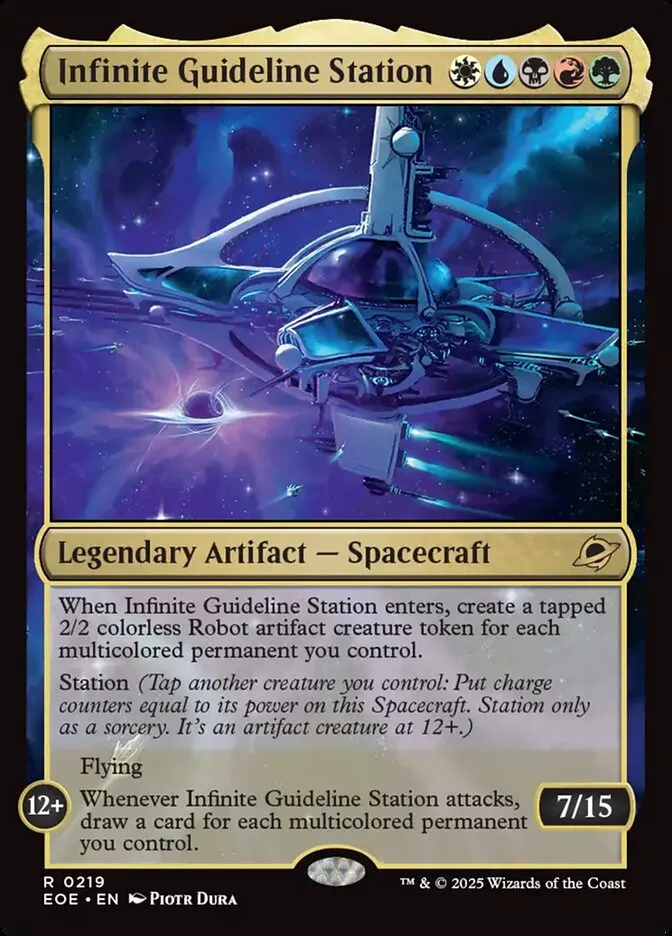 2025 Edge of Eternities Infinite Guideline Station #219 rare card image