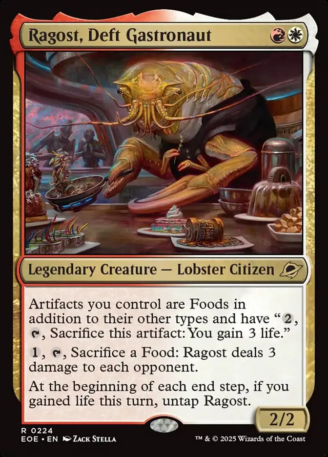 2025 Edge of Eternities Ragost, Deft Gastronaut #224 rare card image