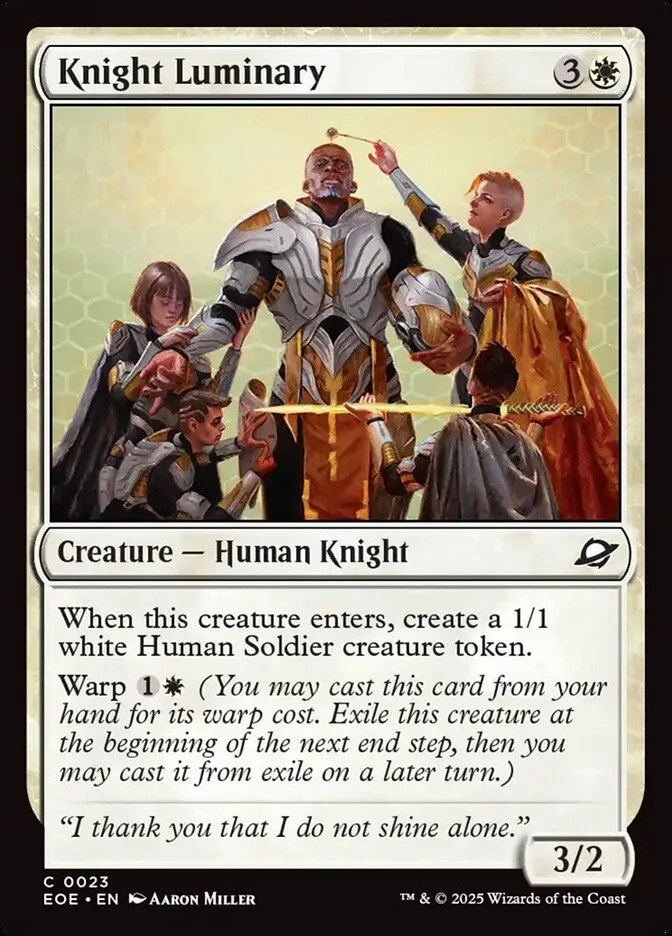 2025 Edge of Eternities Knight Luminary common #23 common card image