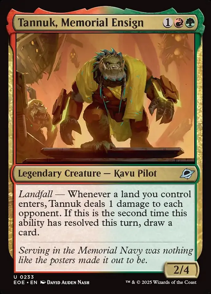 2025 Edge of Eternities Tannuk, Memorial Ensign #233 uncommon card image