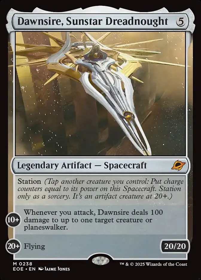 2025 Edge of Eternities Dawnsire, Sunstar Dreadnought #238 mythic card image