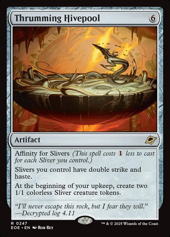 2025 Edge of Eternities Thrumming Hivepool #247 rare card image