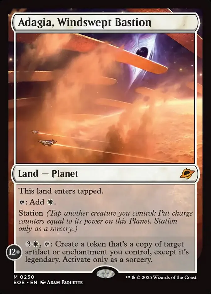 2025 Edge of Eternities Adagia, Windswept Bastion #250 mythic card image
