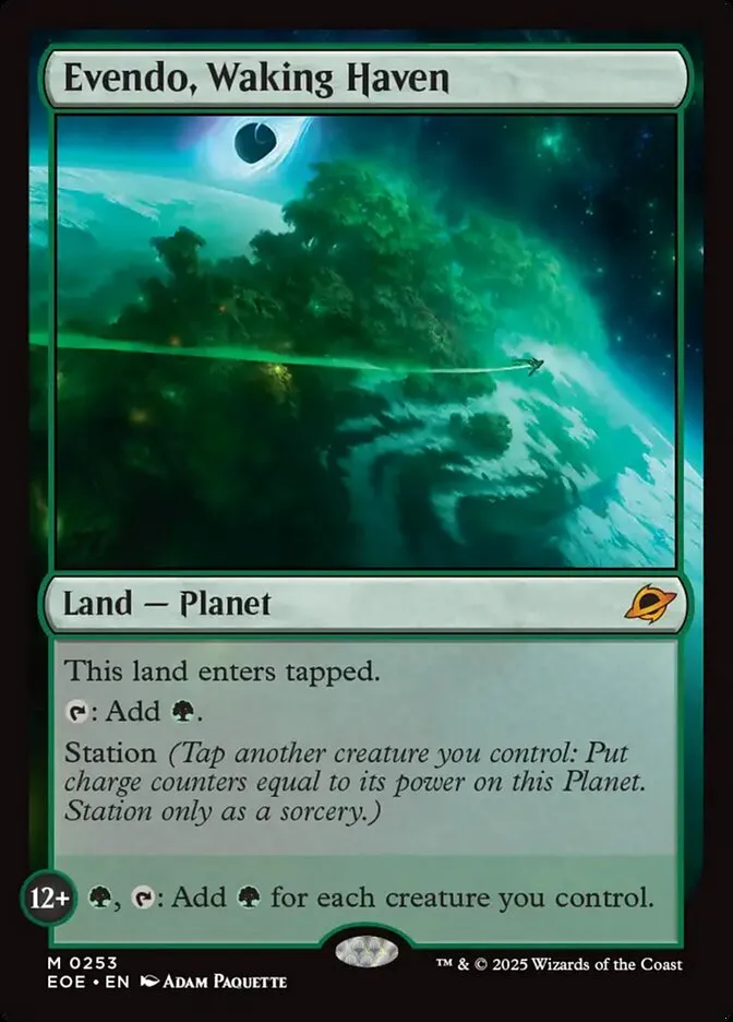 2025 Edge of Eternities Evendo, Waking Haven #253 mythic card image