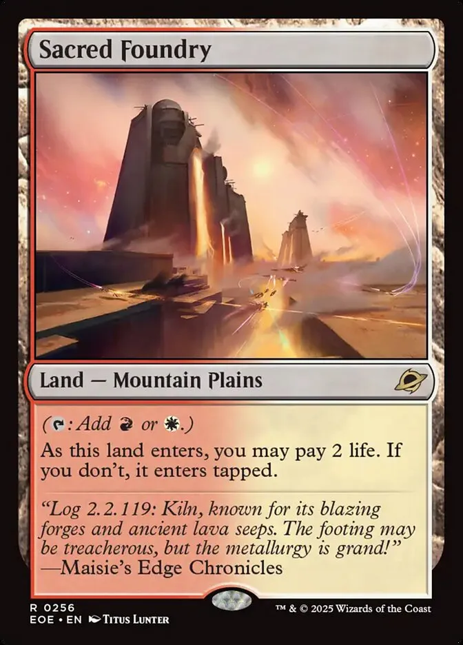 2025 Edge of Eternities Sacred Foundry #256 rare card image