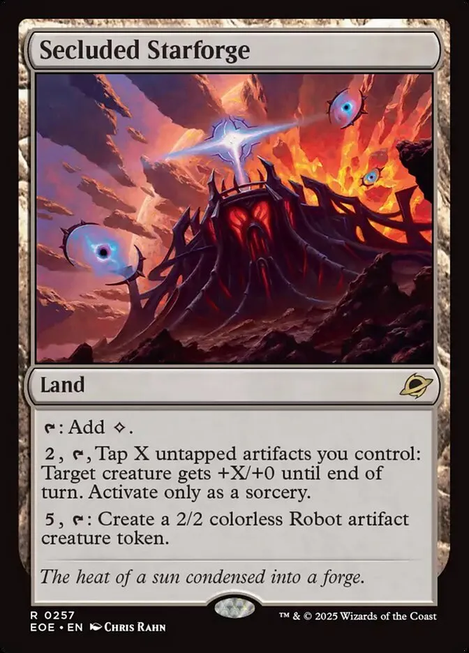 2025 Edge of Eternities Secluded Starforge #257 rare card image