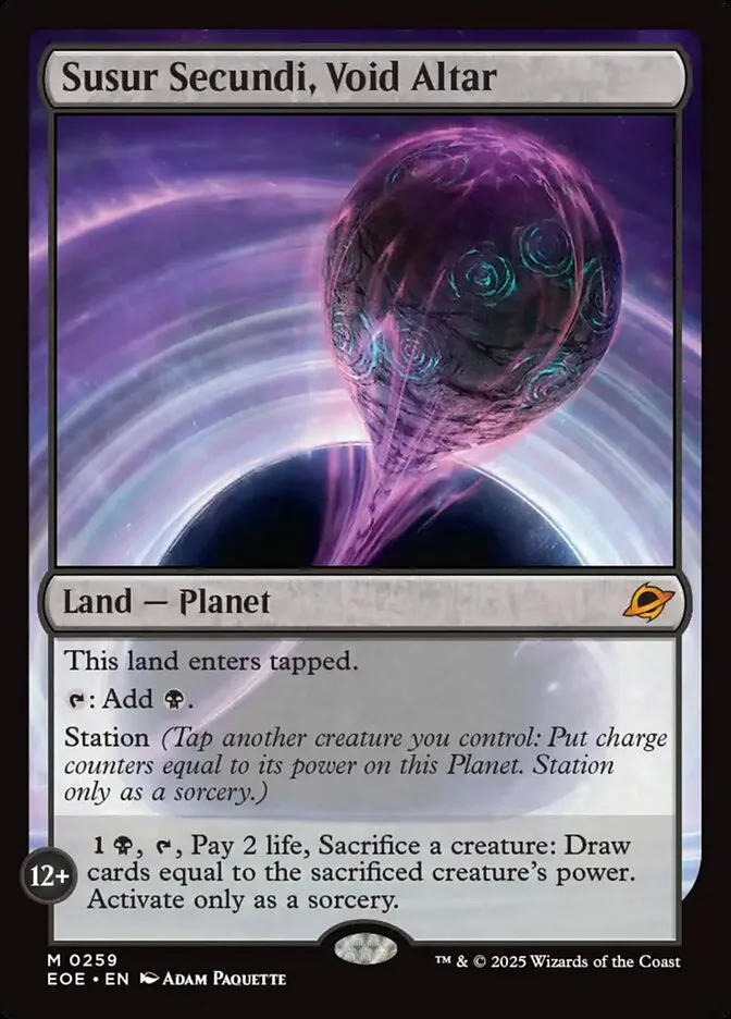 2025 Edge of Eternities Susur Secundi, Void Altar #259 mythic card image