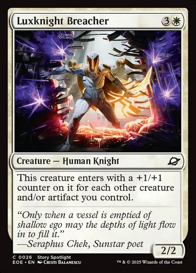 2025 Edge of Eternities Luxknight Breacher #26 common card image