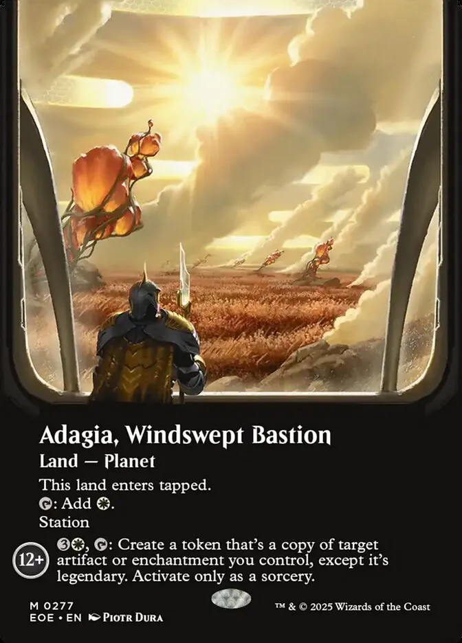 2025 Edge of Eternities Adagia, Windswept Bastion #277 mythic card image