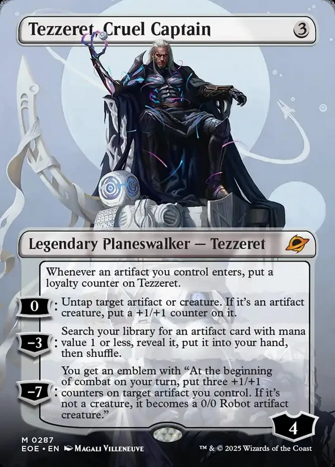 2025 Edge of Eternities Tezzeret, Cruel Captain #287 mythic card image