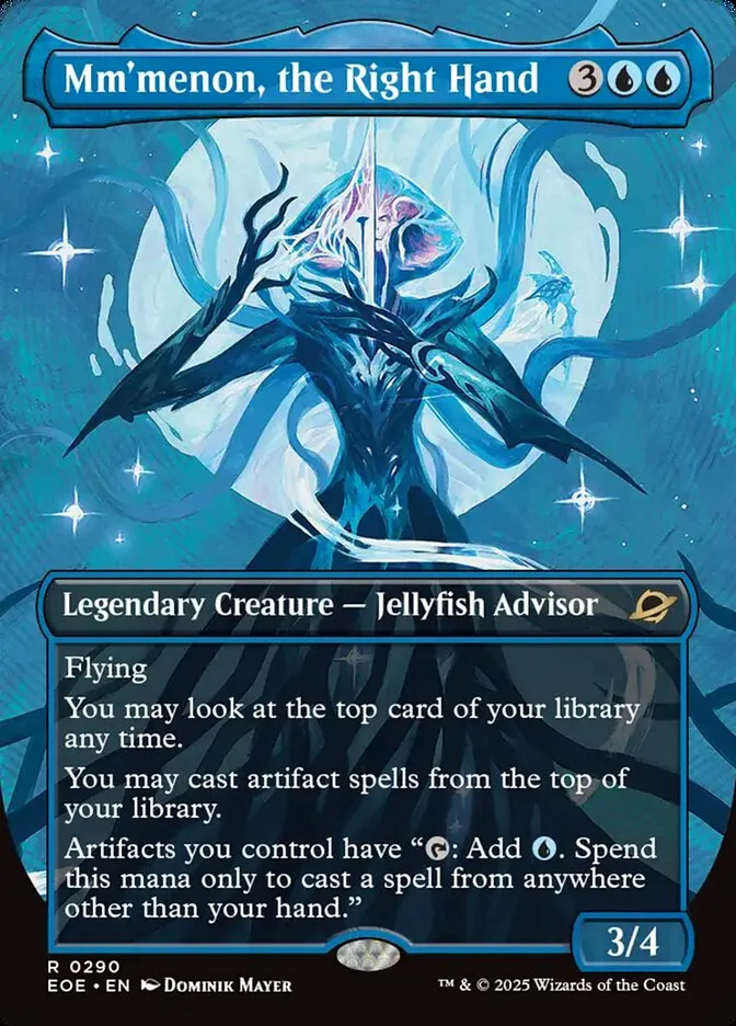 2025 Edge of Eternities Mm'menon, the Right Hand #290 rare card image