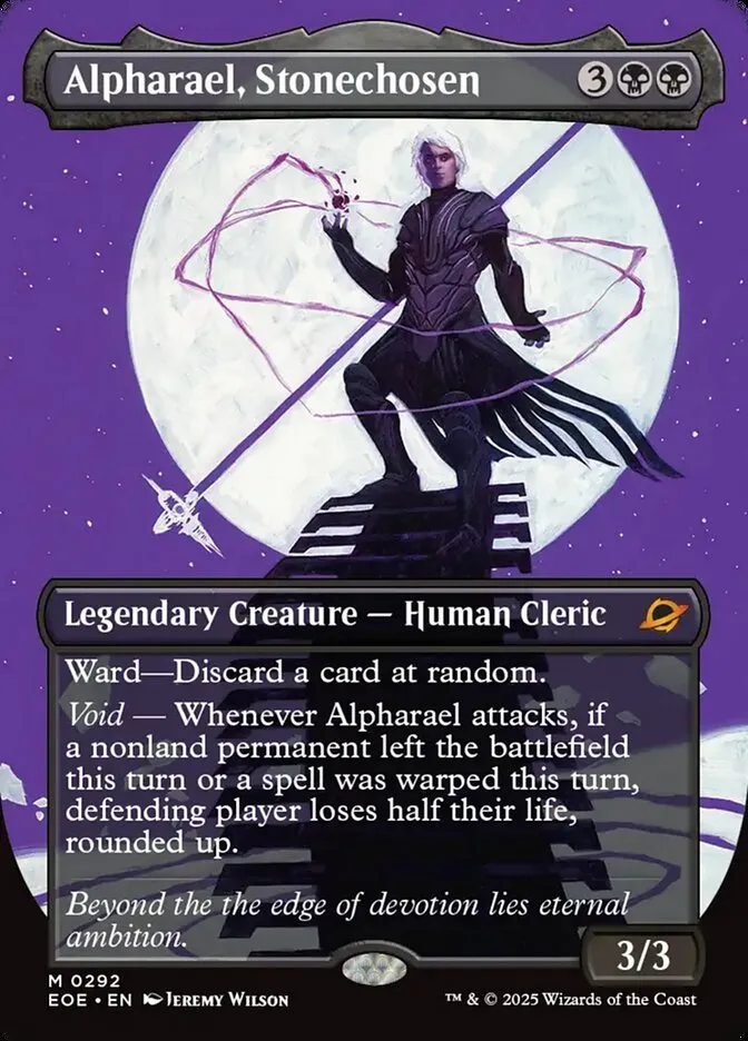2025 Edge of Eternities Alpharael, Stonechosen #292 mythic card image