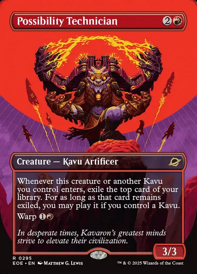 2025 Edge of Eternities Possibility Technician #295 rare card image
