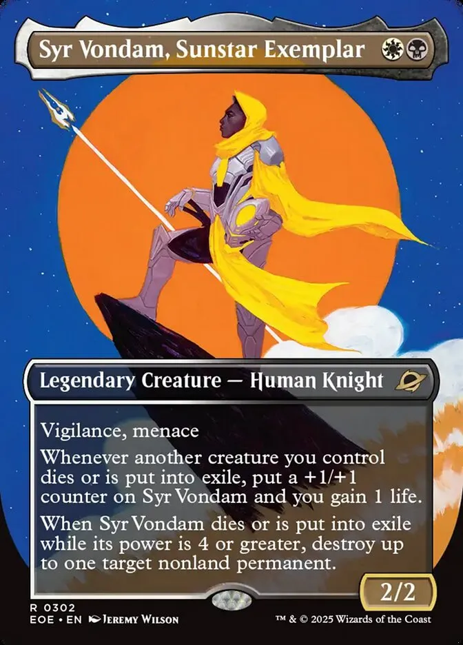 2025 Edge of Eternities Syr Vondam, Sunstar Exemplar #302 rare card image