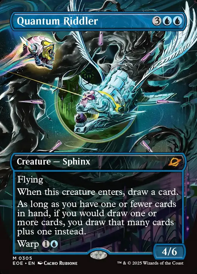 2025 Edge of Eternities Quantum Riddler #305 mythic card image
