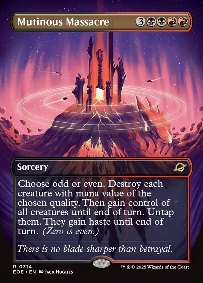 2025 Edge of Eternities Mutinous Massacre #314 rare card image