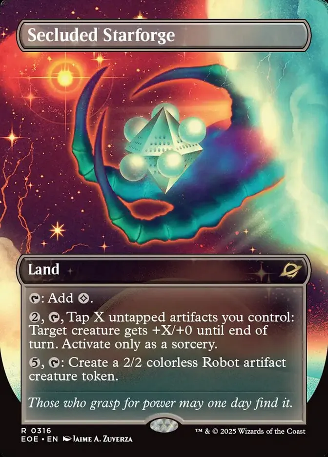 2025 Edge of Eternities Secluded Starforge #316 rare card image