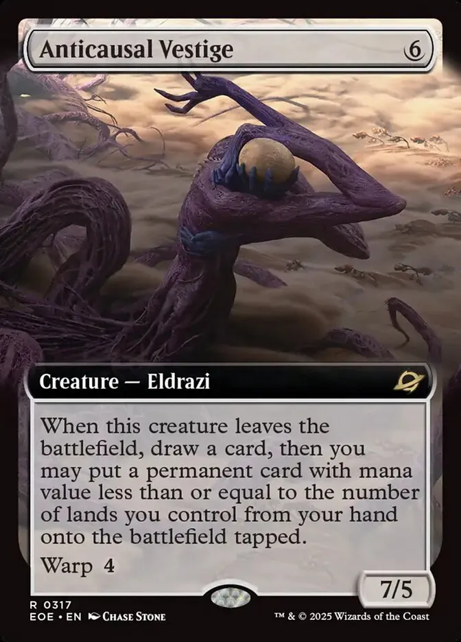 2025 Edge of Eternities Anticausal Vestige #317 rare card image