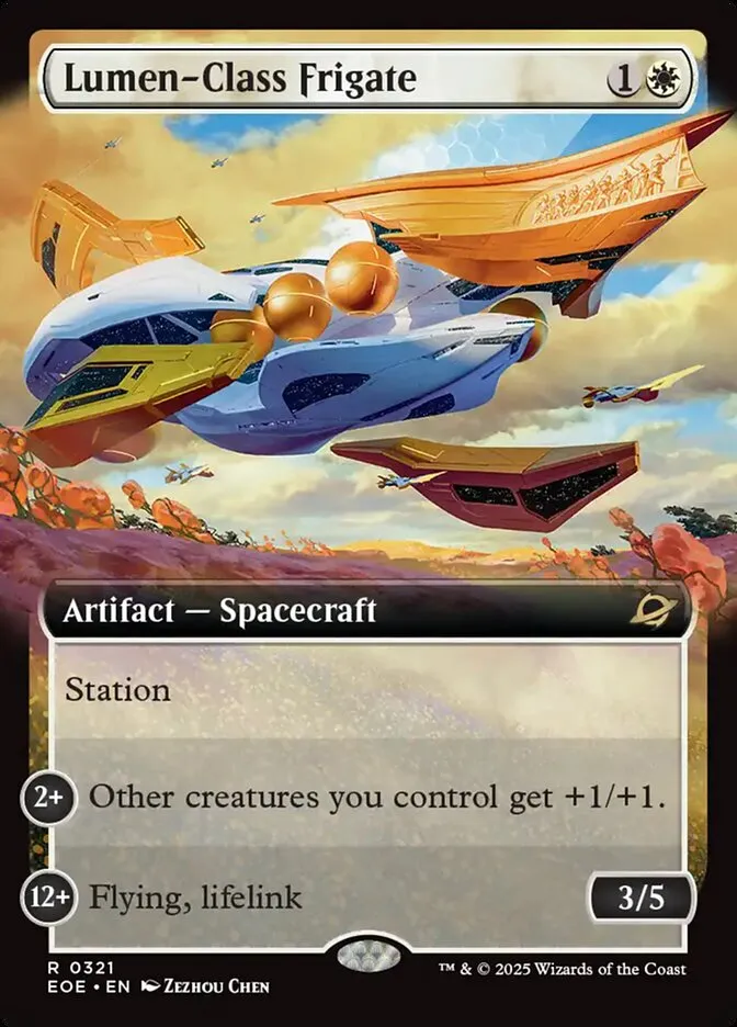 2025 Edge of Eternities Lumen-Class Frigate #321 rare card image