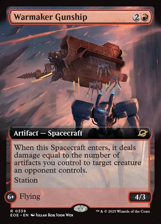 2025 Edge of Eternities Warmaker Gunship #339 rare card image