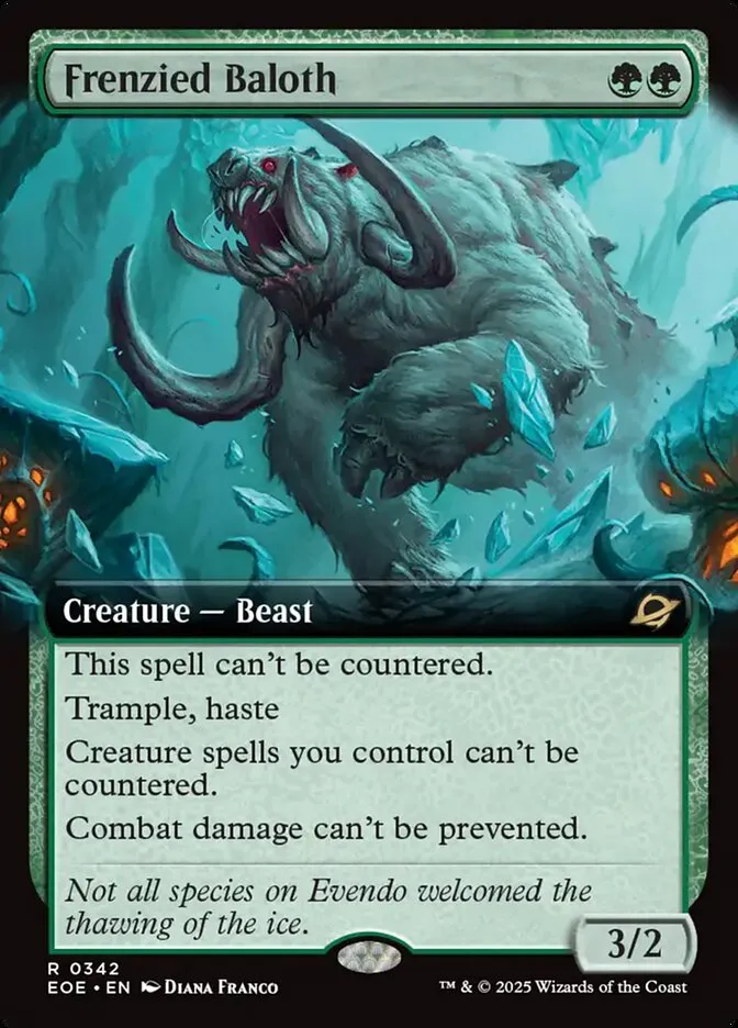 2025 Edge of Eternities Frenzied Baloth #342 rare card image
