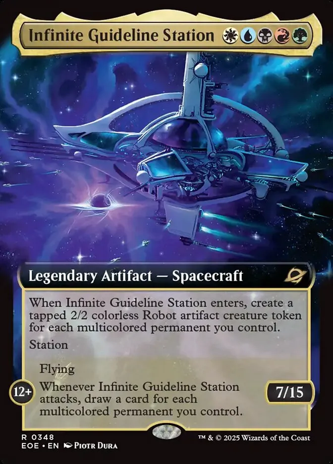 2025 Edge of Eternities Infinite Guideline Station #348 rare card image