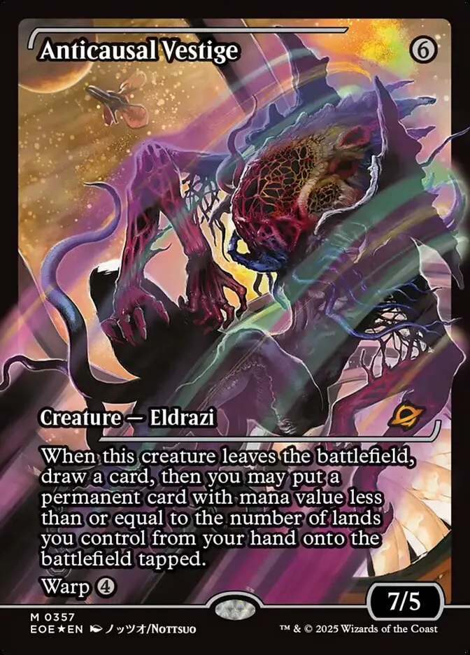 2025 Edge of Eternities Anticausal Vestige #357 mythic card image