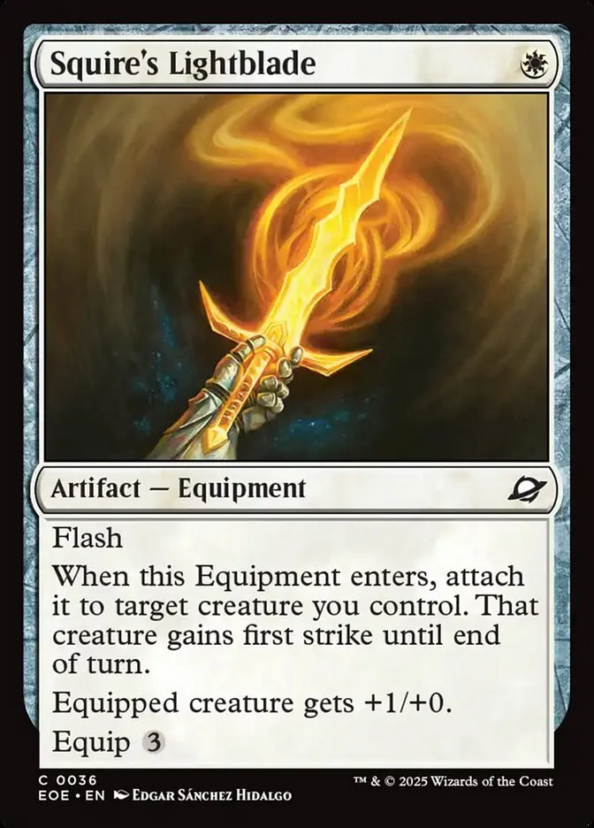 2025 Edge of Eternities Squire's Lightblade #36 common card image