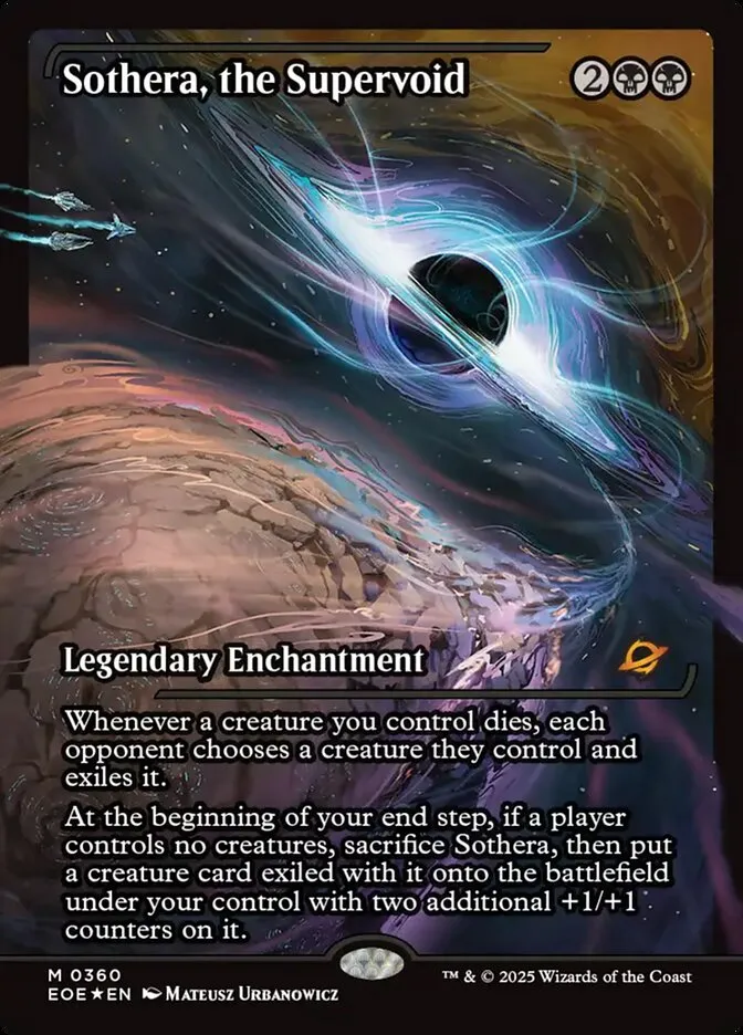 2025 Edge of Eternities Sothera, the Supervoid #360 mythic card image