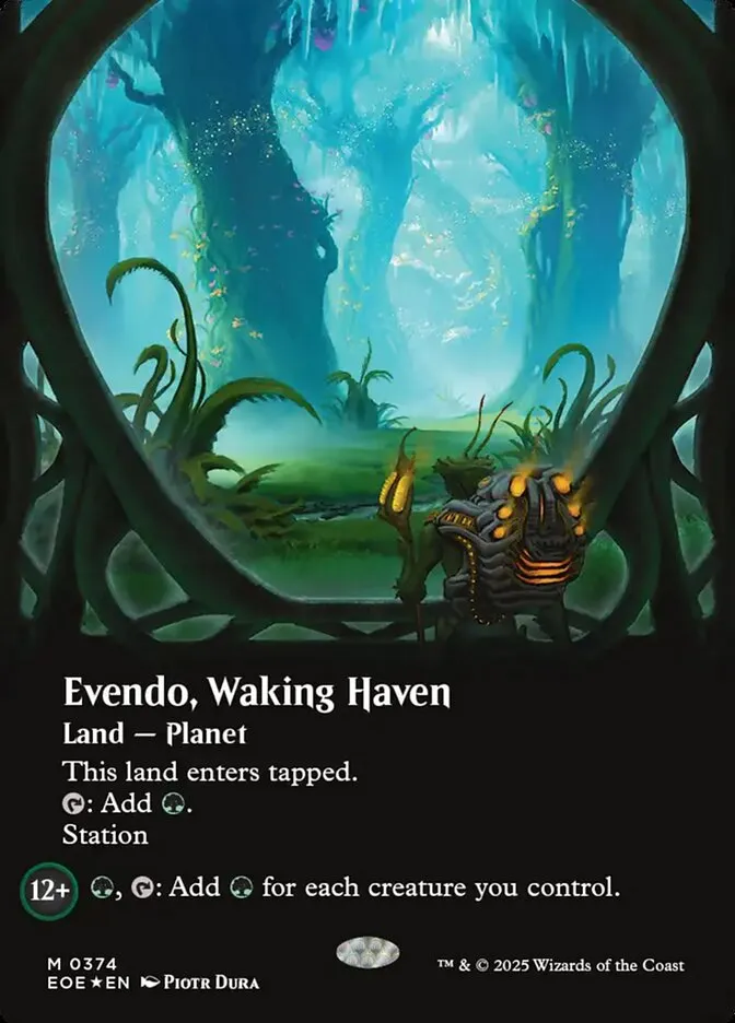 2025 Edge of Eternities Evendo, Waking Haven #374 mythic card image