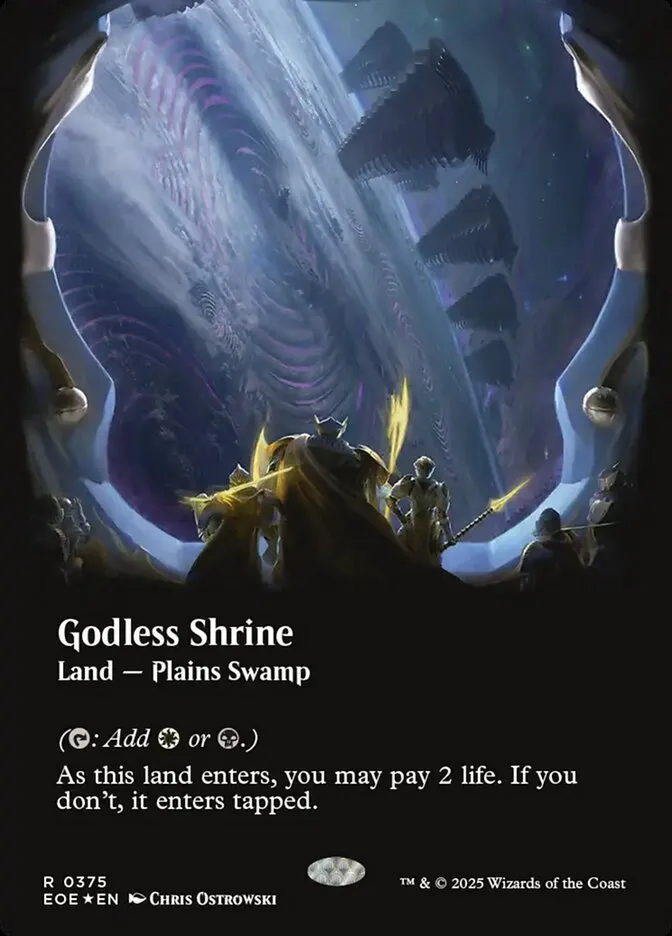 2025 Edge of Eternities Godless Shrine #375 rare card image