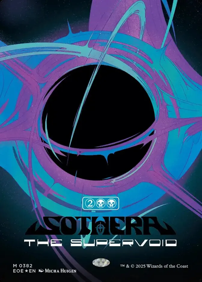 2025 Edge of Eternities Sothera, the Supervoid mythic #382 mythic card image
