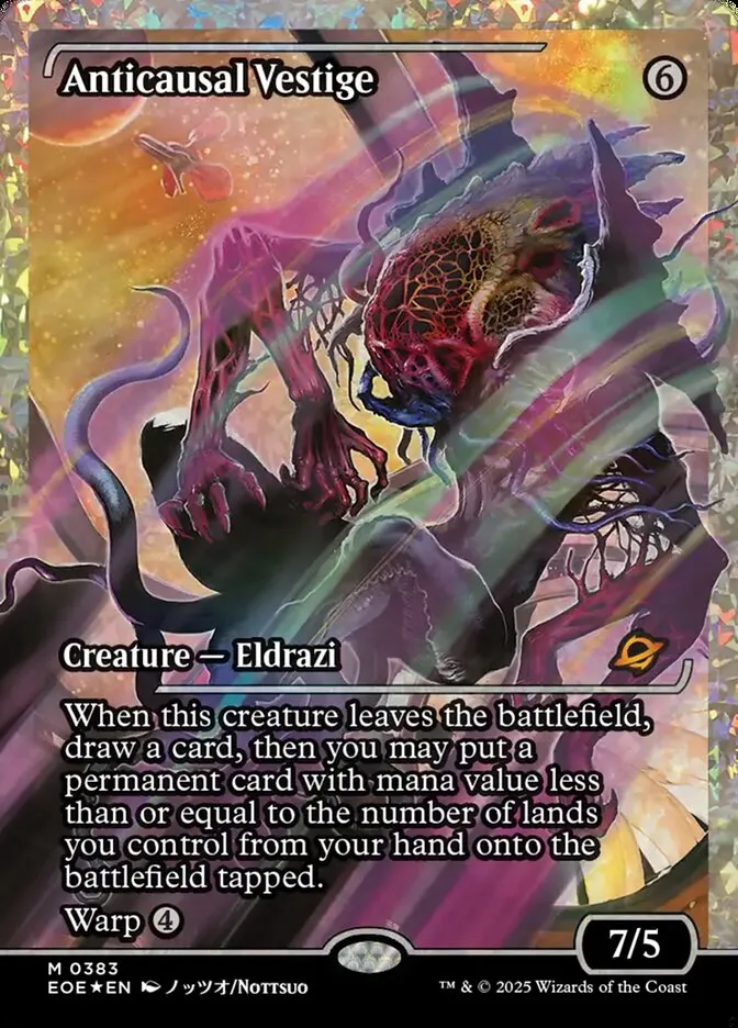 2025 Edge of Eternities Anticausal Vestige #383 mythic card image