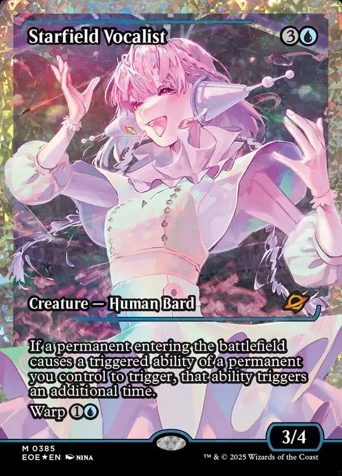 2025 Edge of Eternities Starfield Vocalist mythic #385 mythic card image