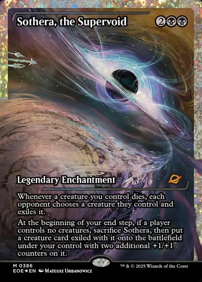 2025 Edge of Eternities Sothera, the Supervoid #386 mythic card image