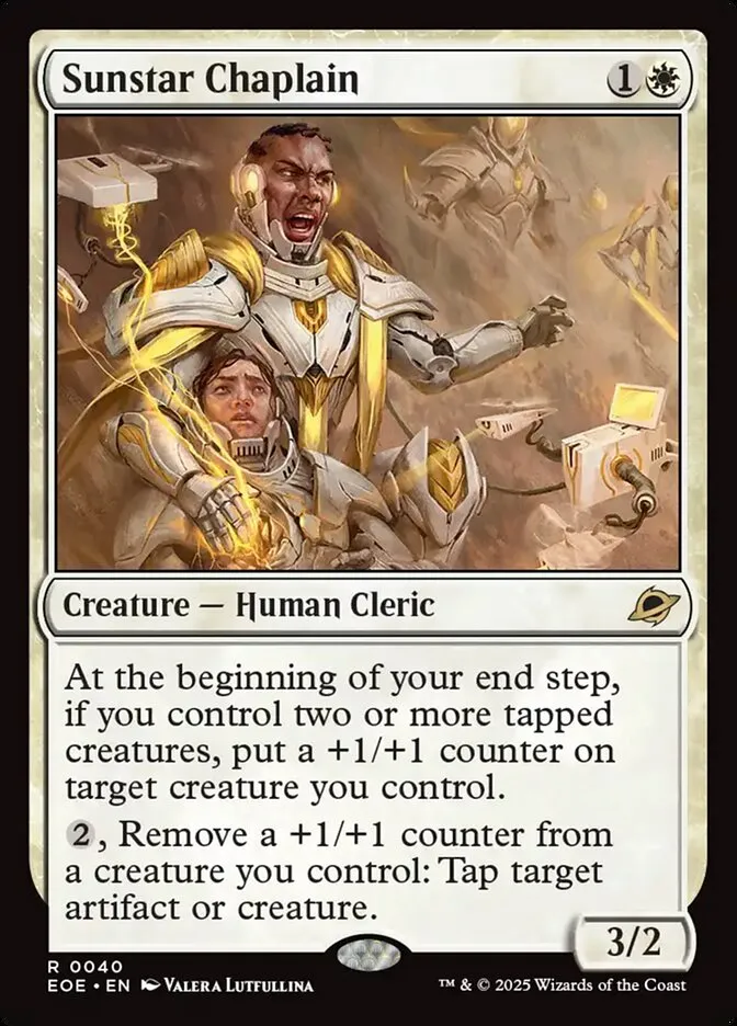 2025 Edge of Eternities Sunstar Chaplain #40 rare card image