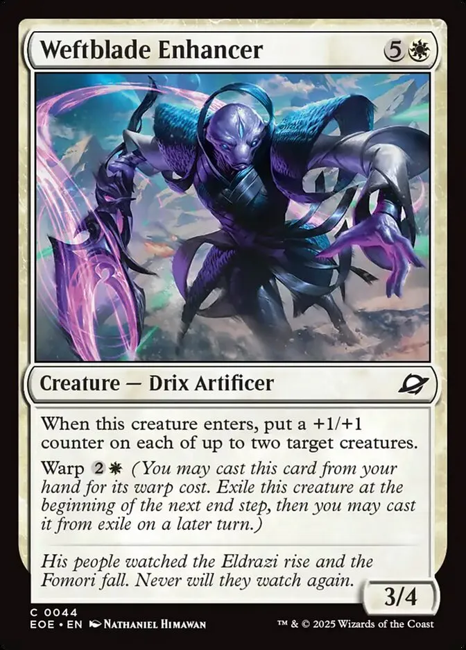 2025 Edge of Eternities Weftblade Enhancer #44 common card image