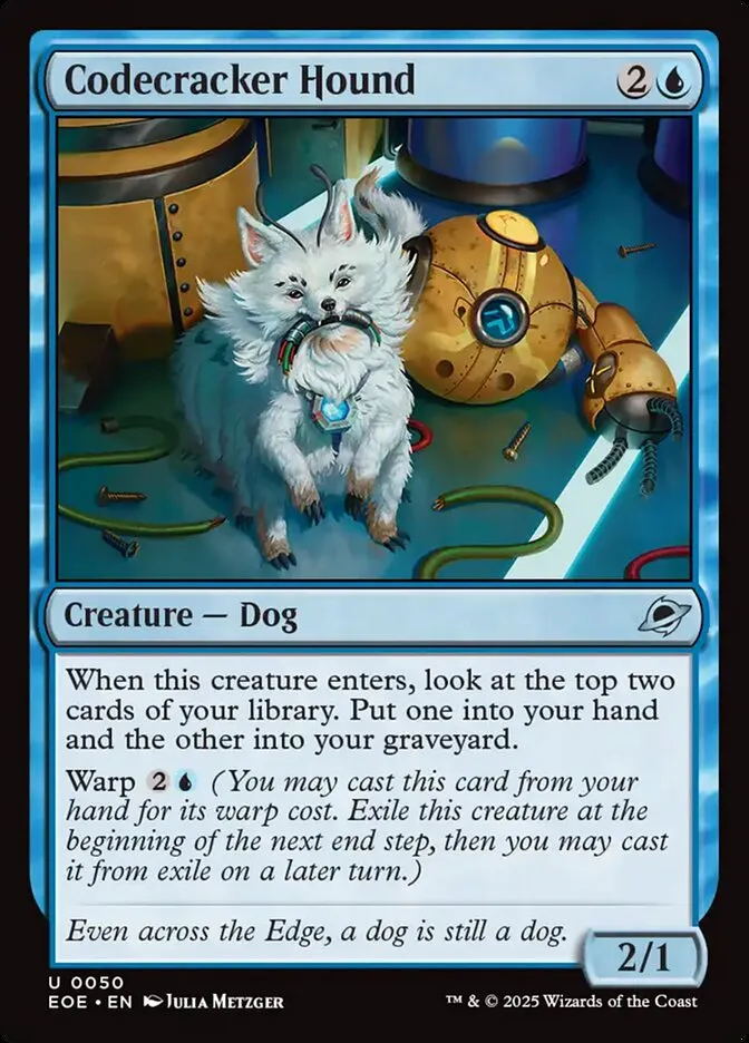 2025 Edge of Eternities Codecracker Hound #50 uncommon card image