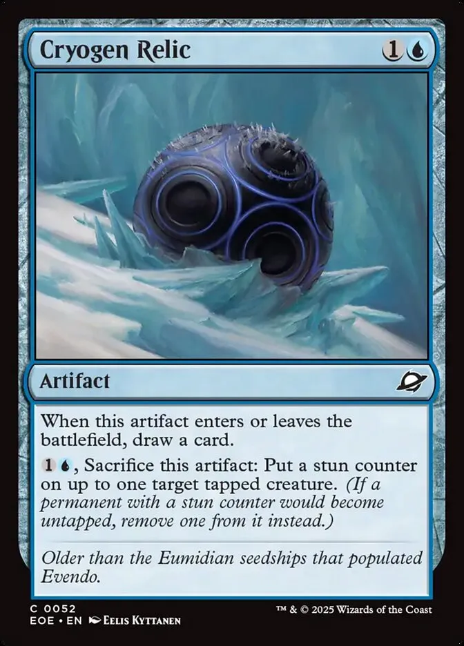 2025 Edge of Eternities Cryogen Relic #52 common card image