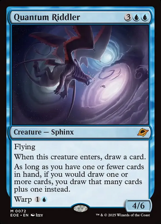 2025 Edge of Eternities Quantum Riddler #72 mythic card image