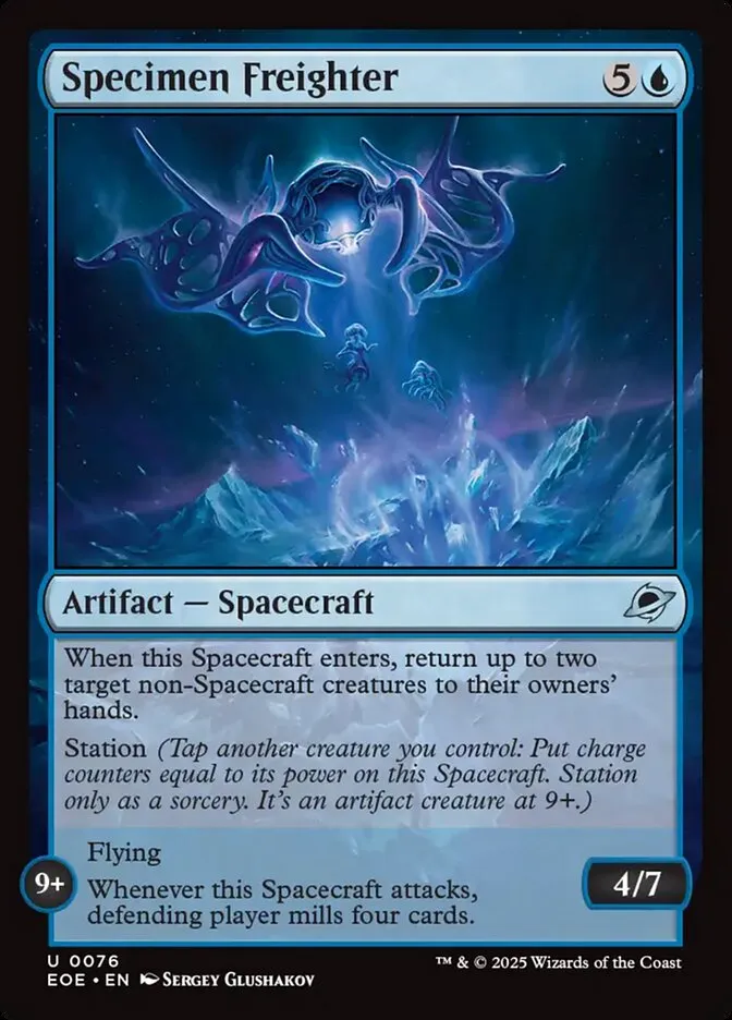 2025 Edge of Eternities Specimen Freighter #76 uncommon card image