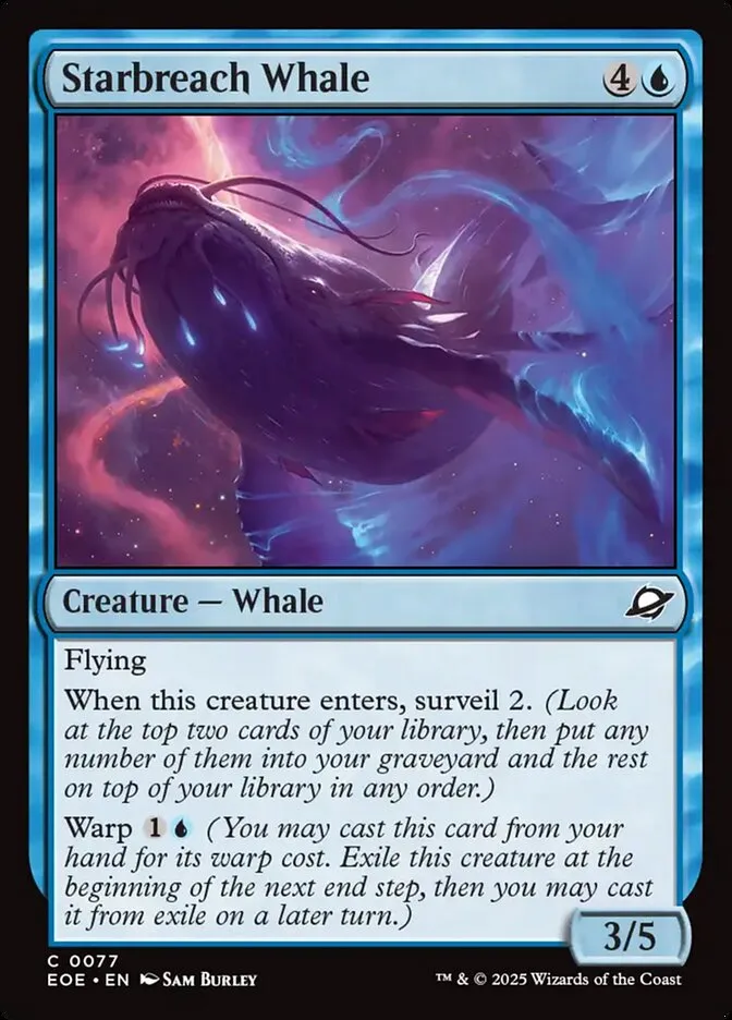2025 Edge of Eternities Starbreach Whale #77 common card image