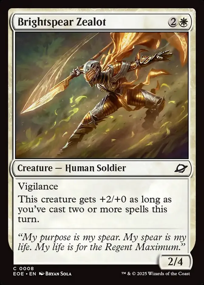 2025 Edge of Eternities Brightspear Zealot common #8 common card image