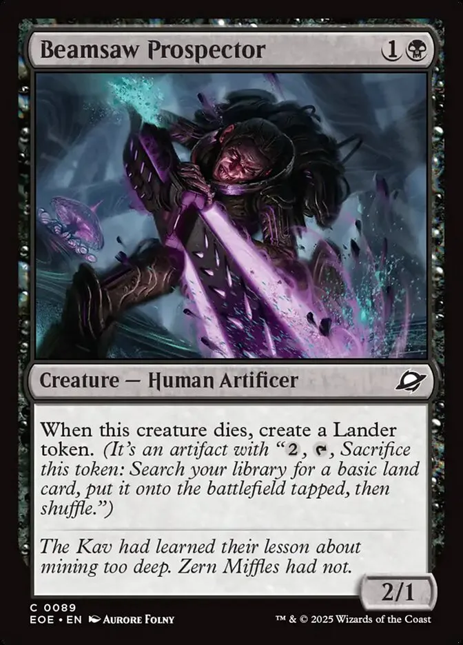 2025 Edge of Eternities Beamsaw Prospector #89 common card image