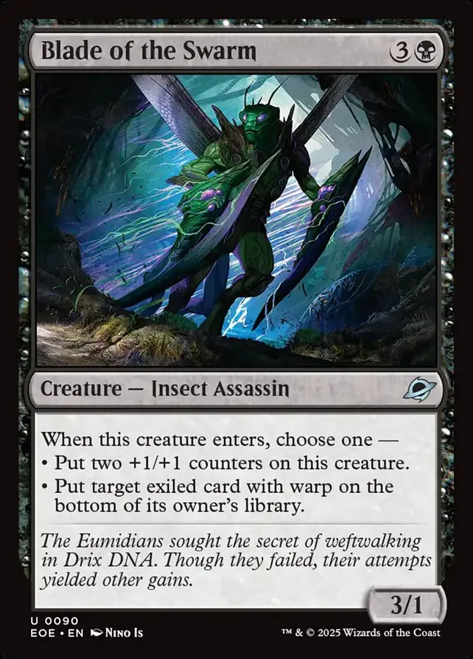 2025 Edge of Eternities Blade of the Swarm #90 uncommon card image