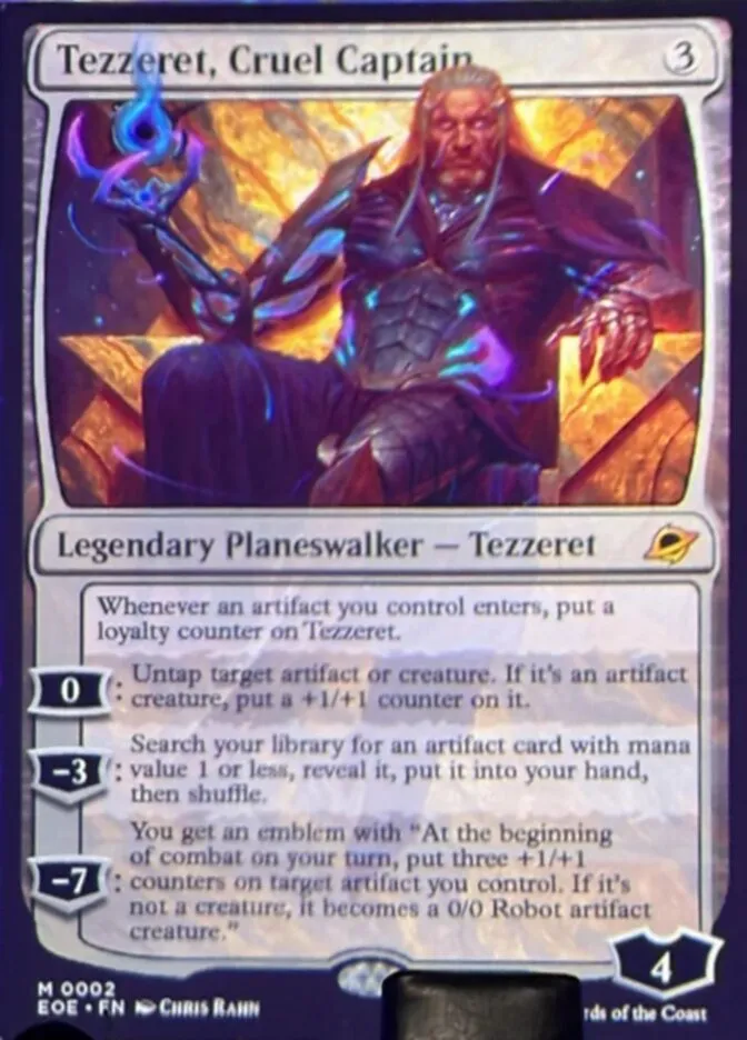 2025 Edge of Eternities Tezzeret, Cruel Captain mythic #2 mythic card image