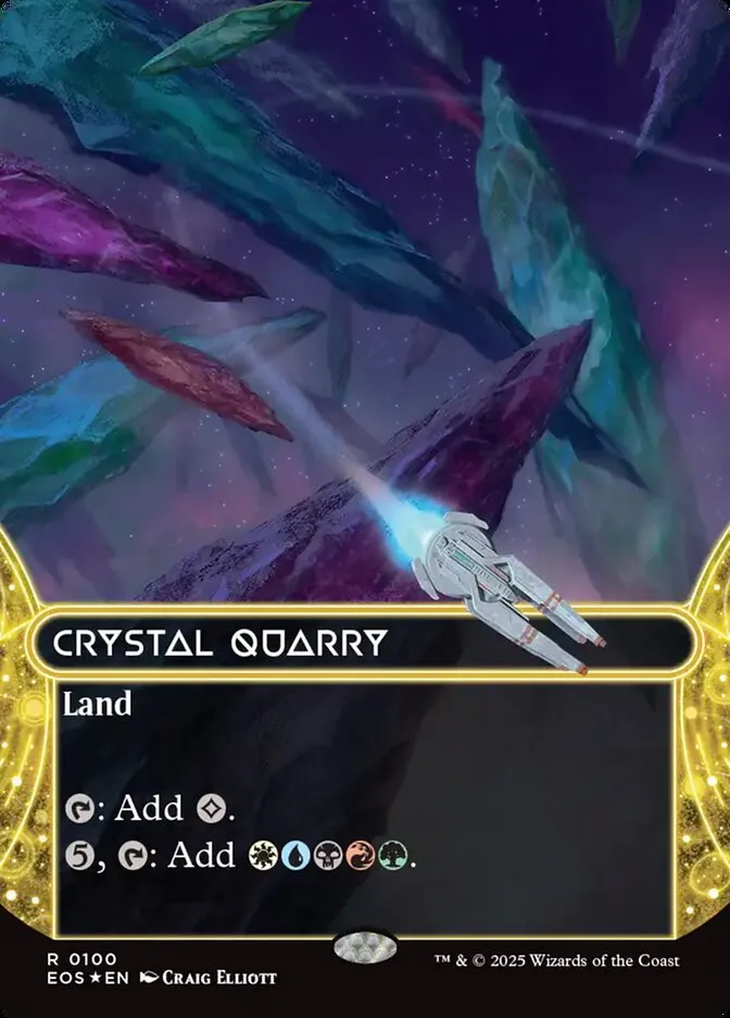 2025 Edge of Eternities: Stellar Sights Crystal Quarry rare #100 rare card image